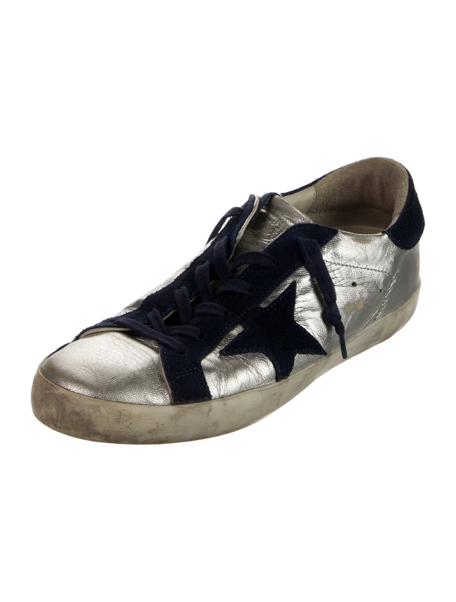 Golden Goose Leather Printed Sneakers