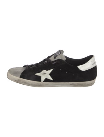 Golden Goose Suede Graphic Print Sneakers