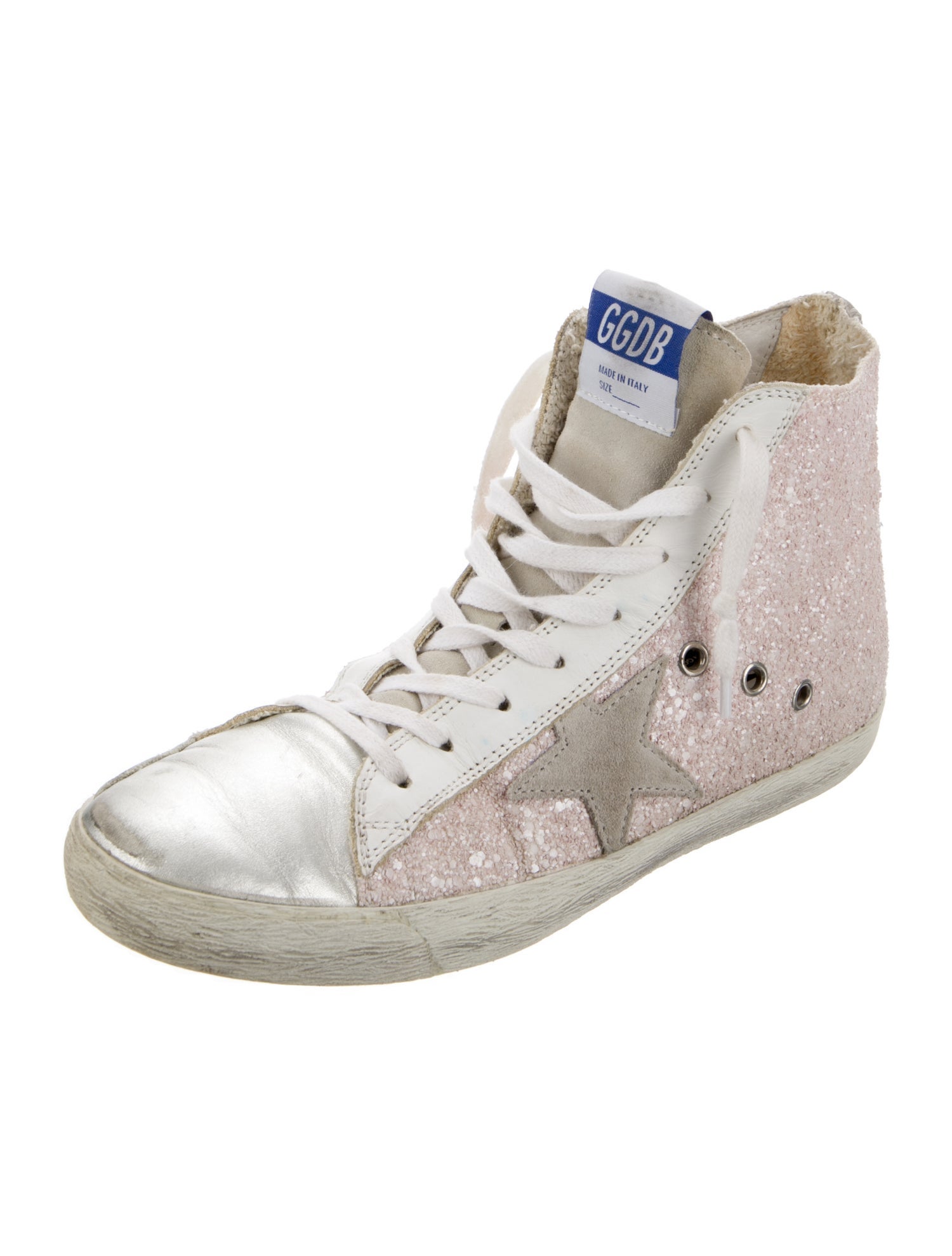 Golden Goose Glitter Printed Sneakers