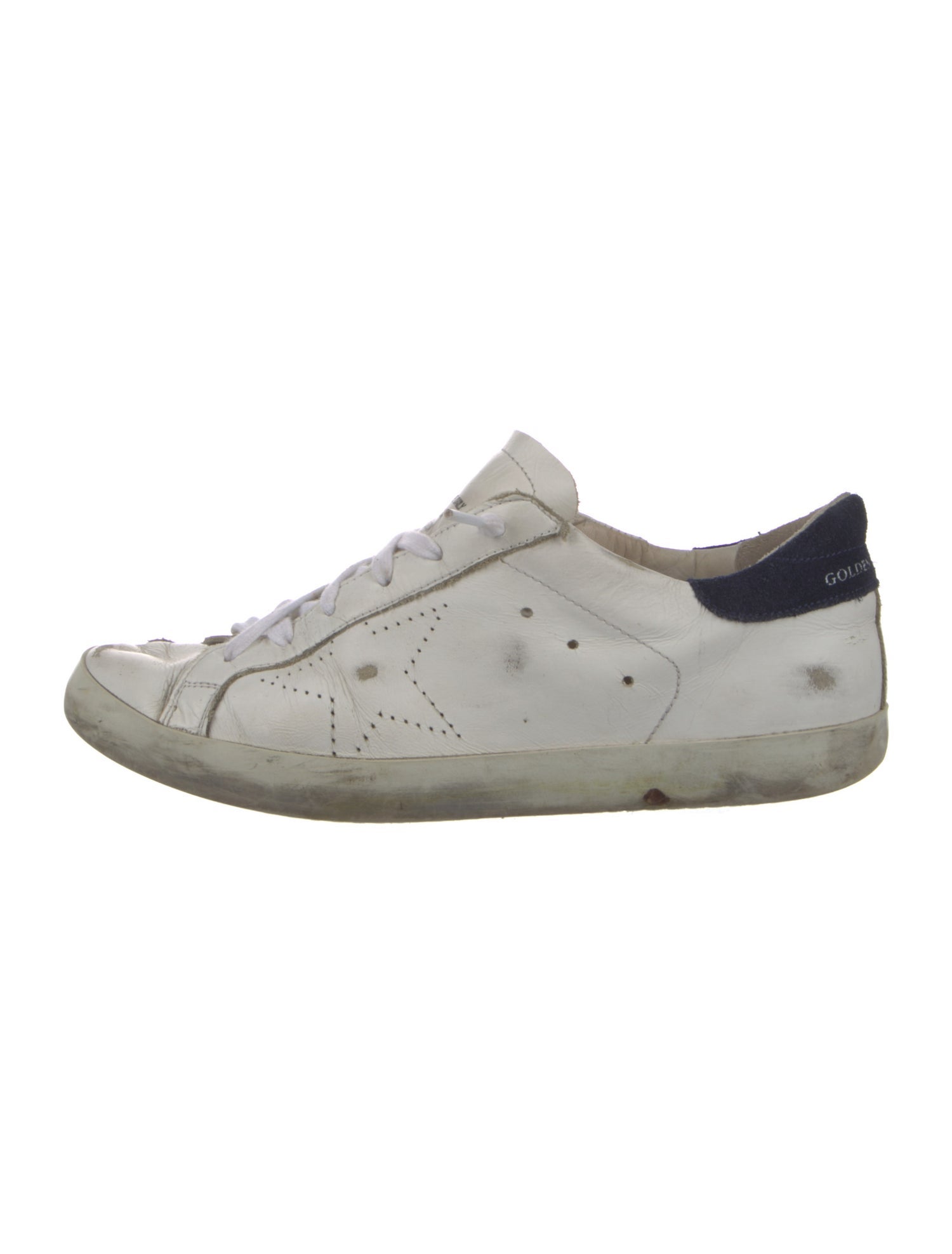 Golden Goose Leather Distressed Accents Sneakers