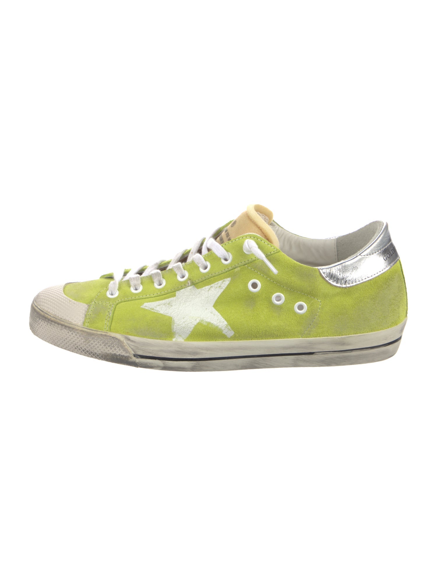 Golden Goose Leather Printed Sneakers w/ Tags