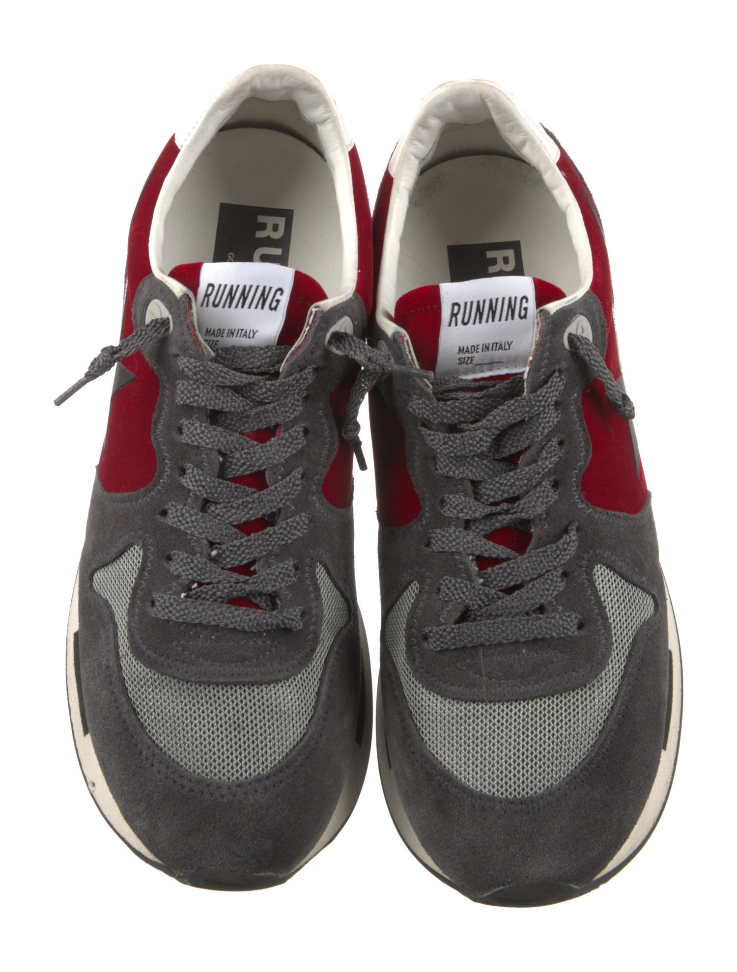 Golden Goose Suede Colorblock Pattern Sneakers