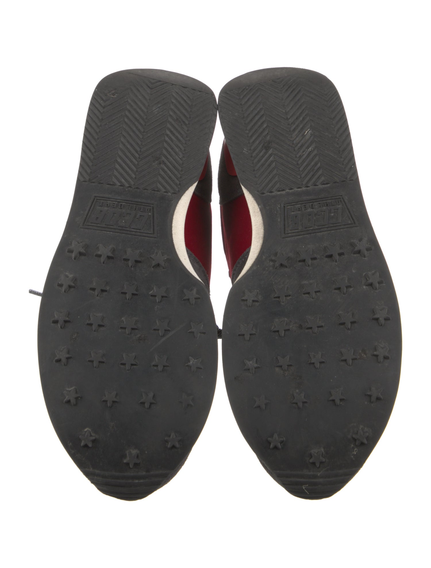 Golden Goose Suede Colorblock Pattern Sneakers