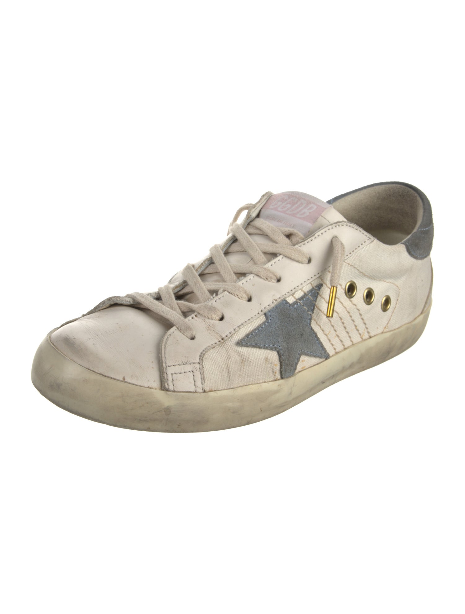 Golden Goose Leather Printed Sneakers
