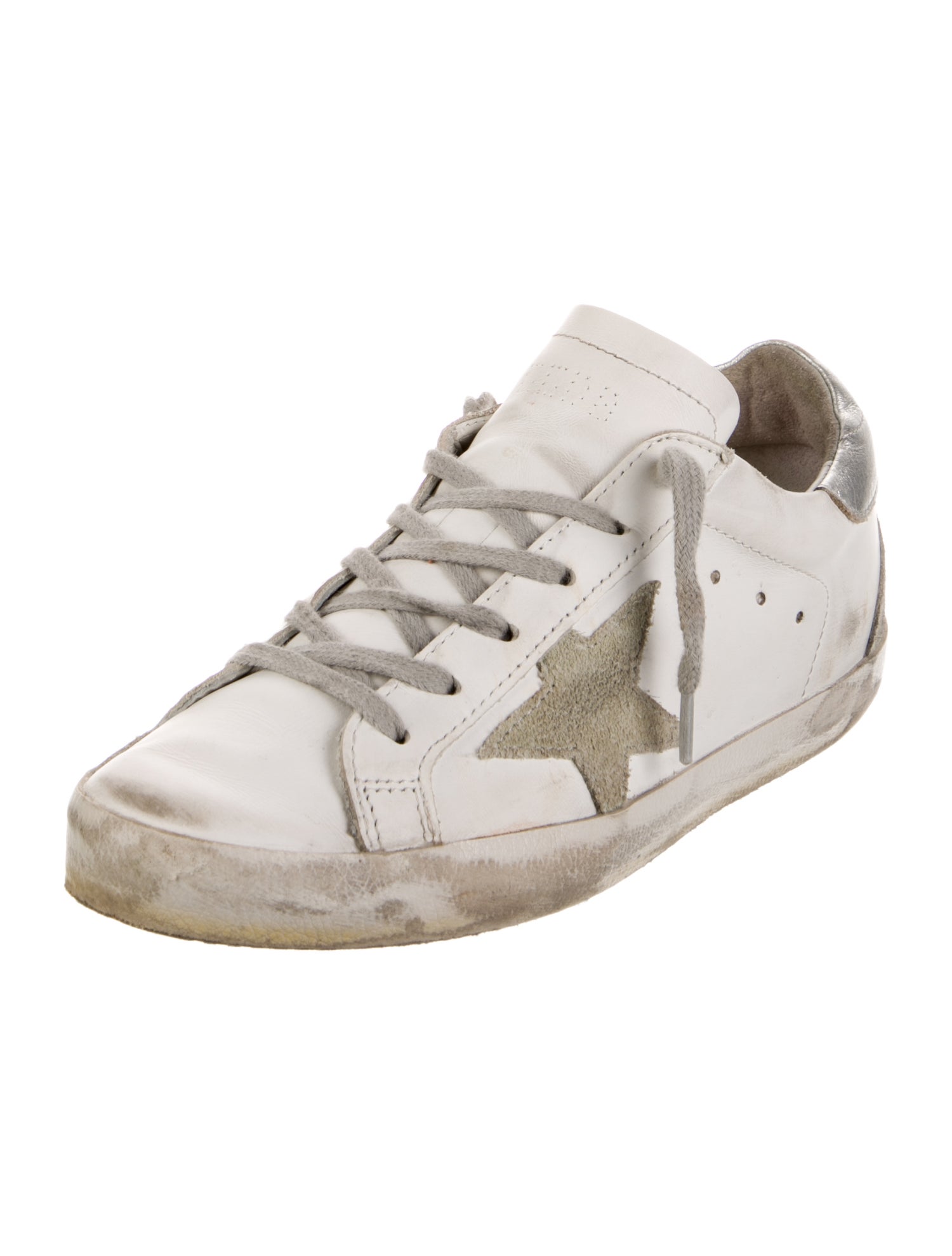 Golden Goose Leather Printed Sneakers