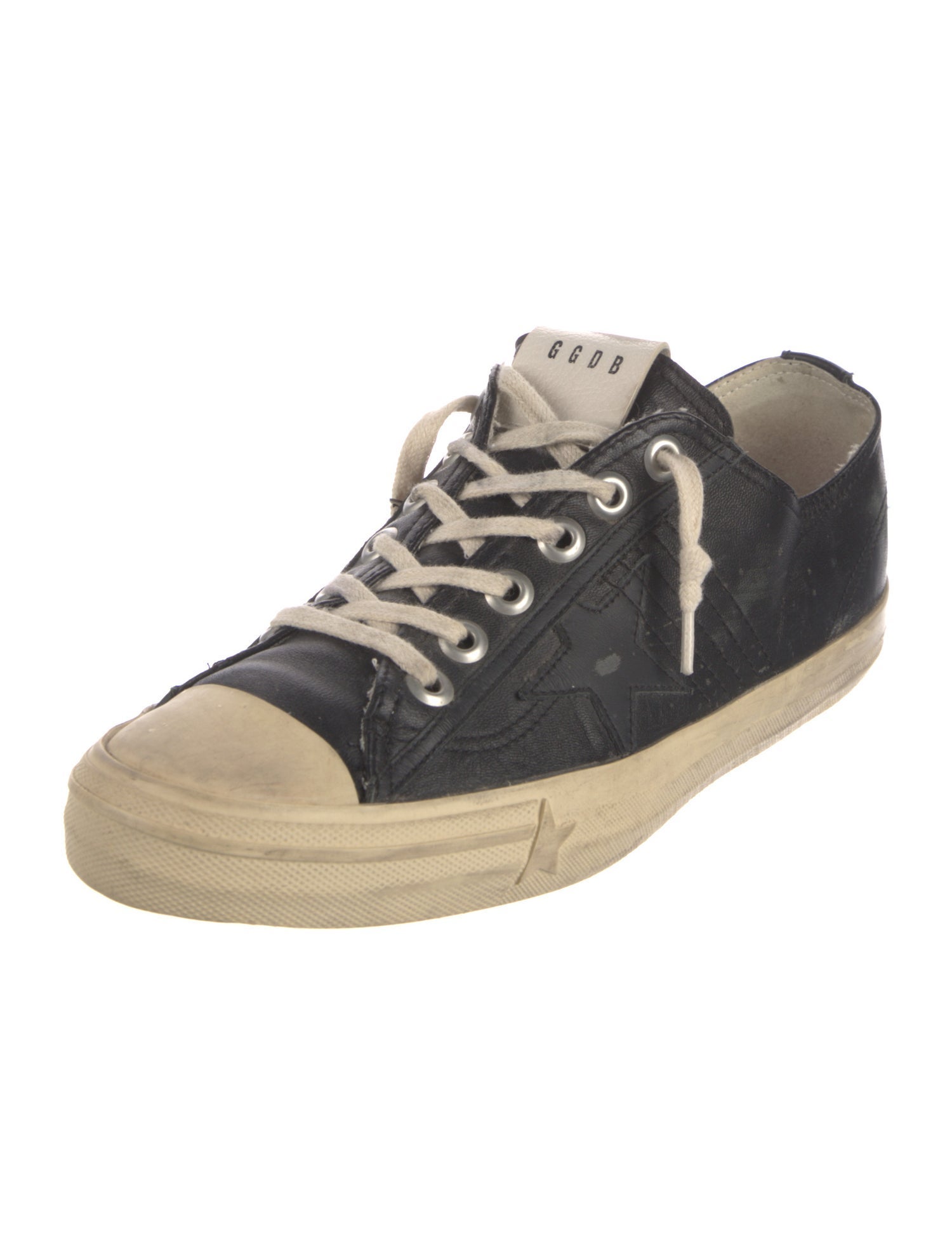 Golden Goose Leather Distressed Accents Sneakers