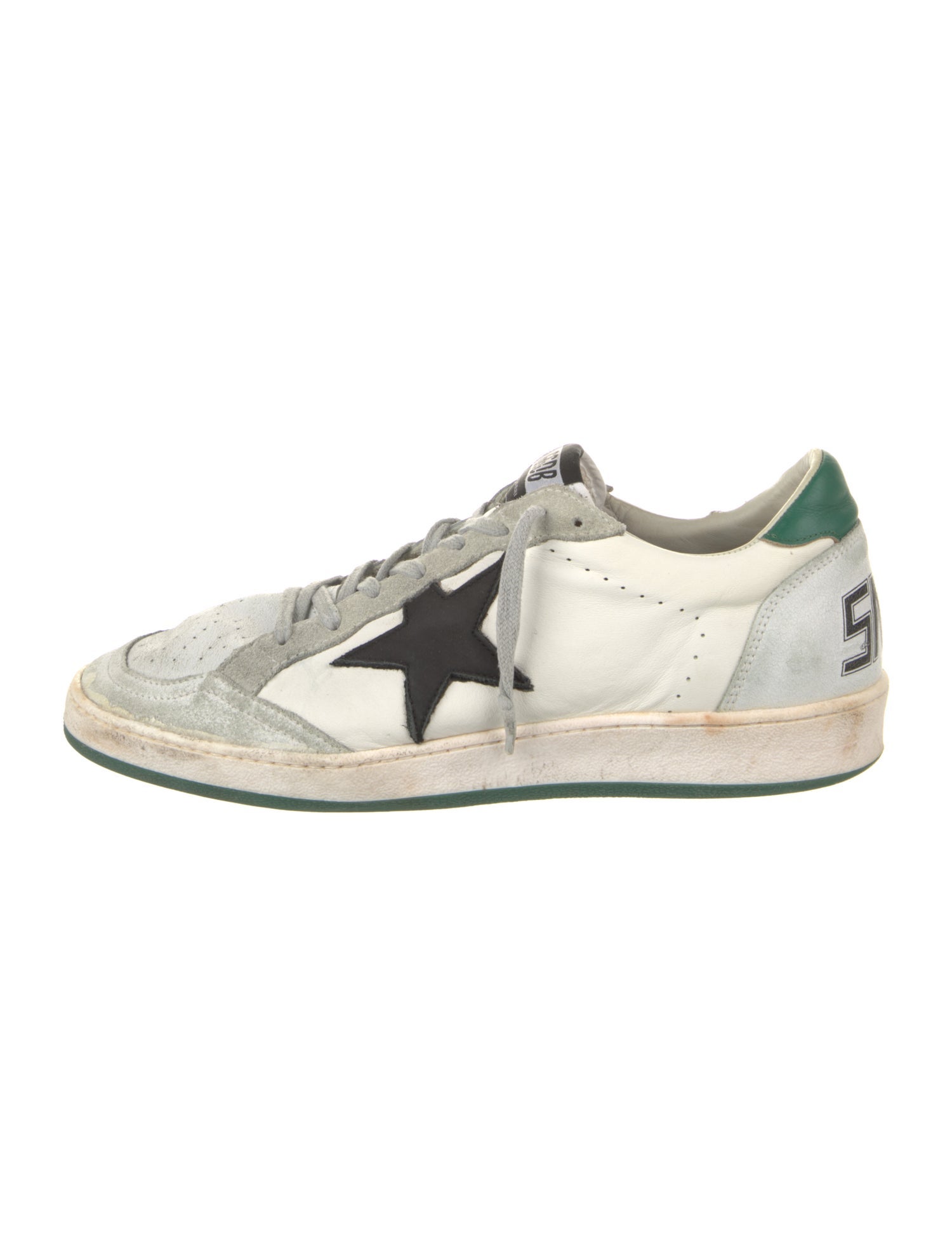 Golden Goose Leather Colorblock Pattern Sneakers