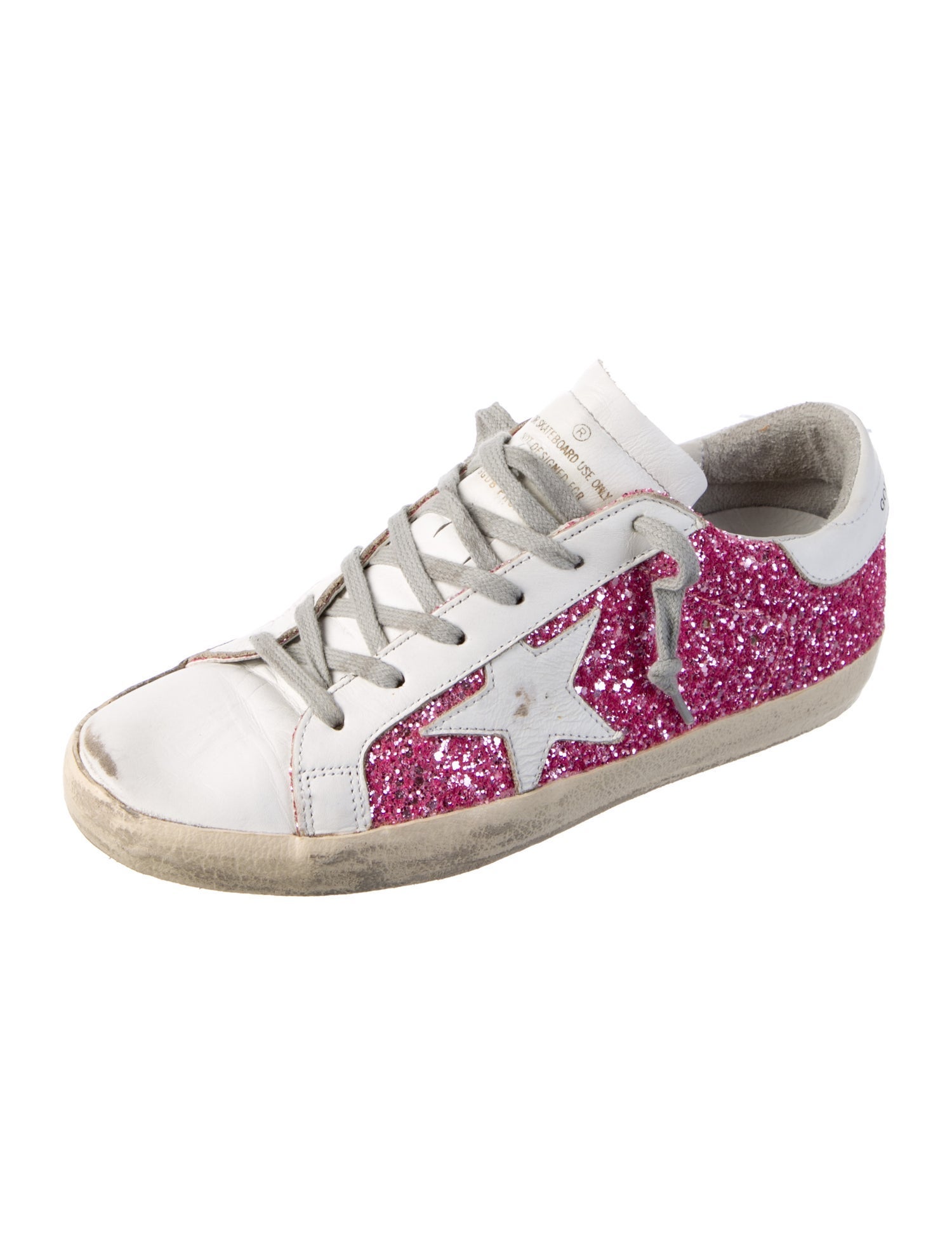 Golden Goose Glitter Colorblock Pattern Sneakers