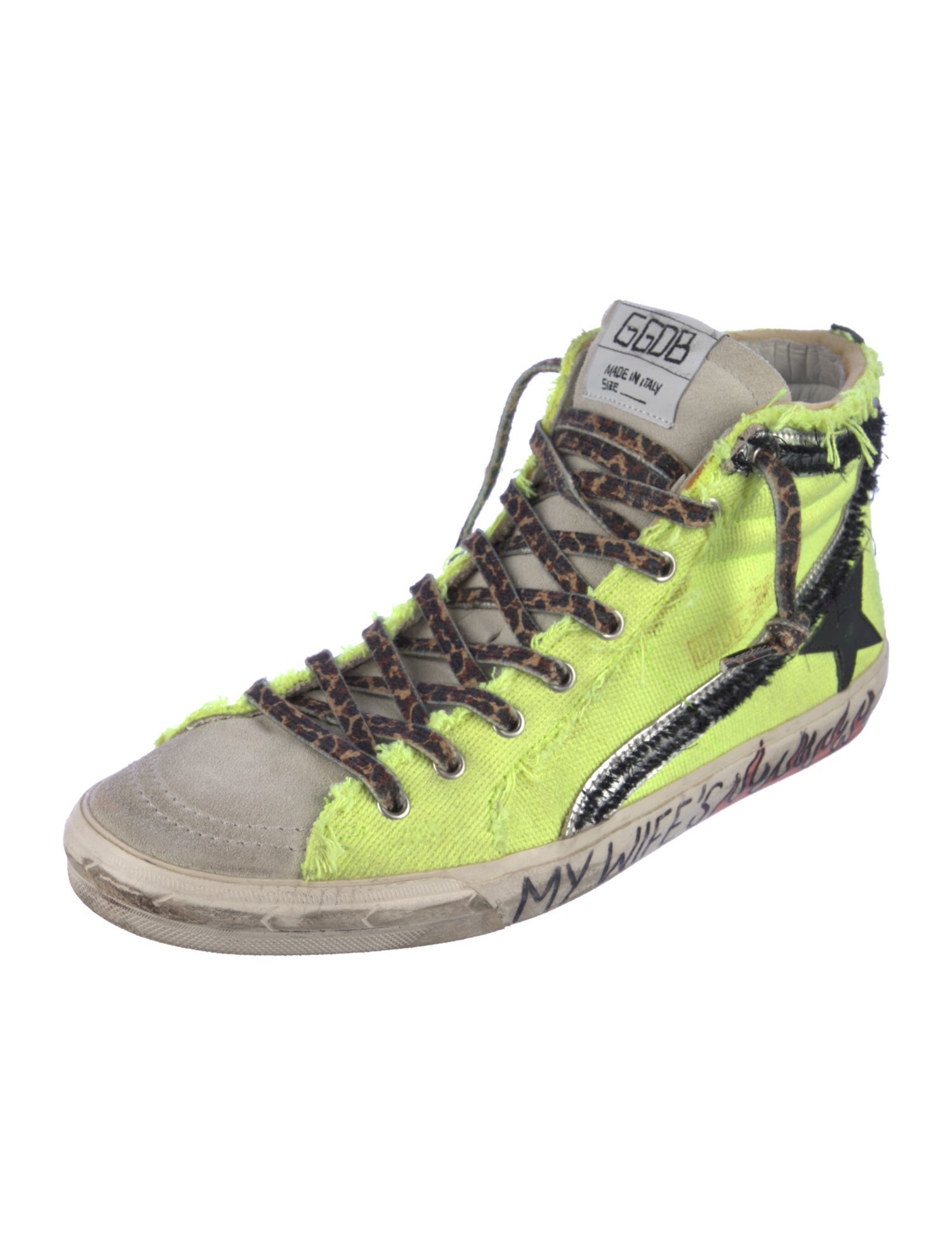 Golden Goose Canvas Printed Sneakers