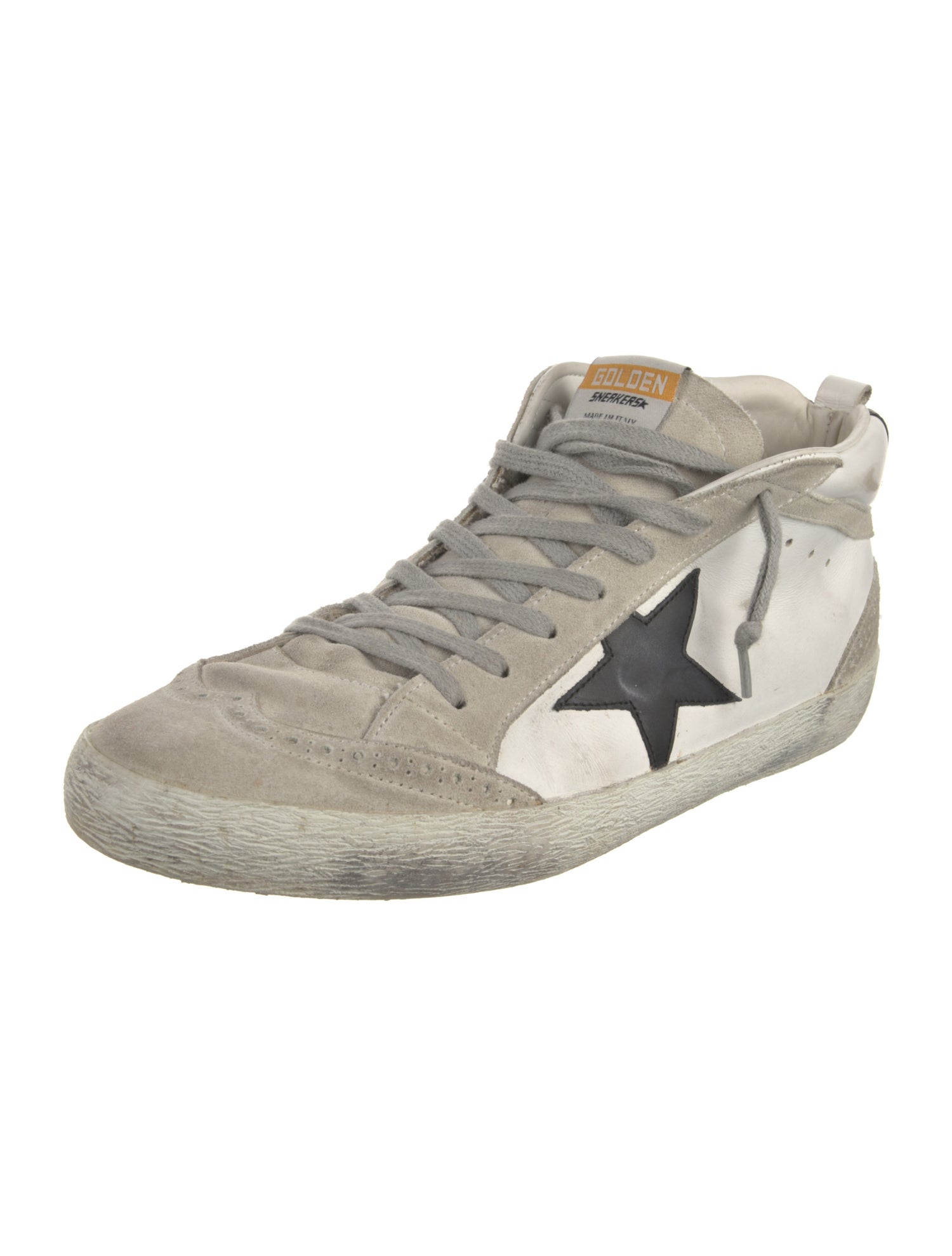Golden Goose Leather Distressed Accents Sneakers