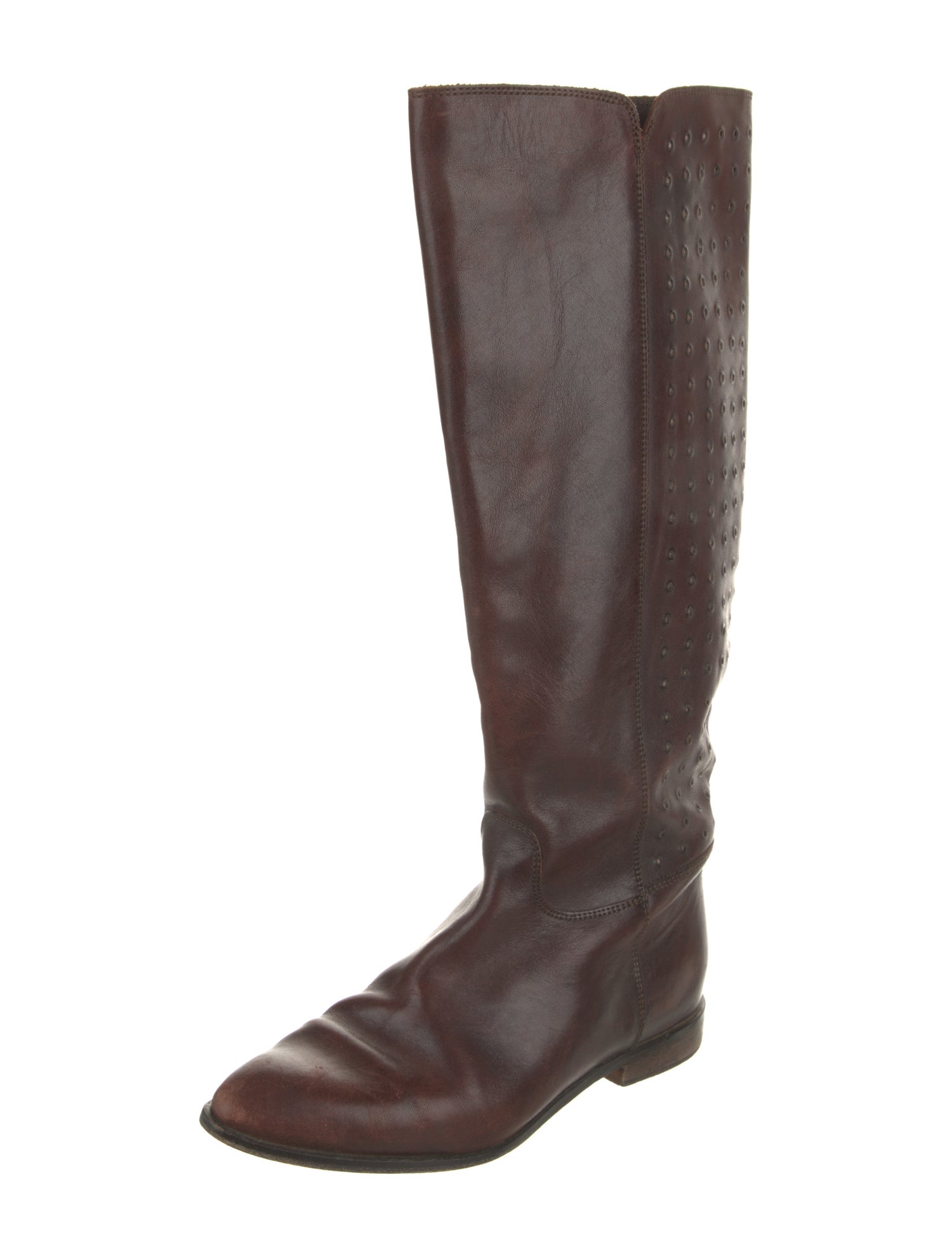 Golden Goose Leather Studded Accents Riding Boots