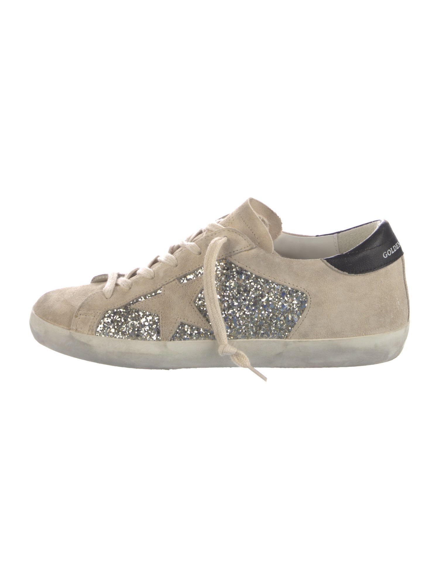 Golden Goose Suede Colorblock Pattern Sneakers