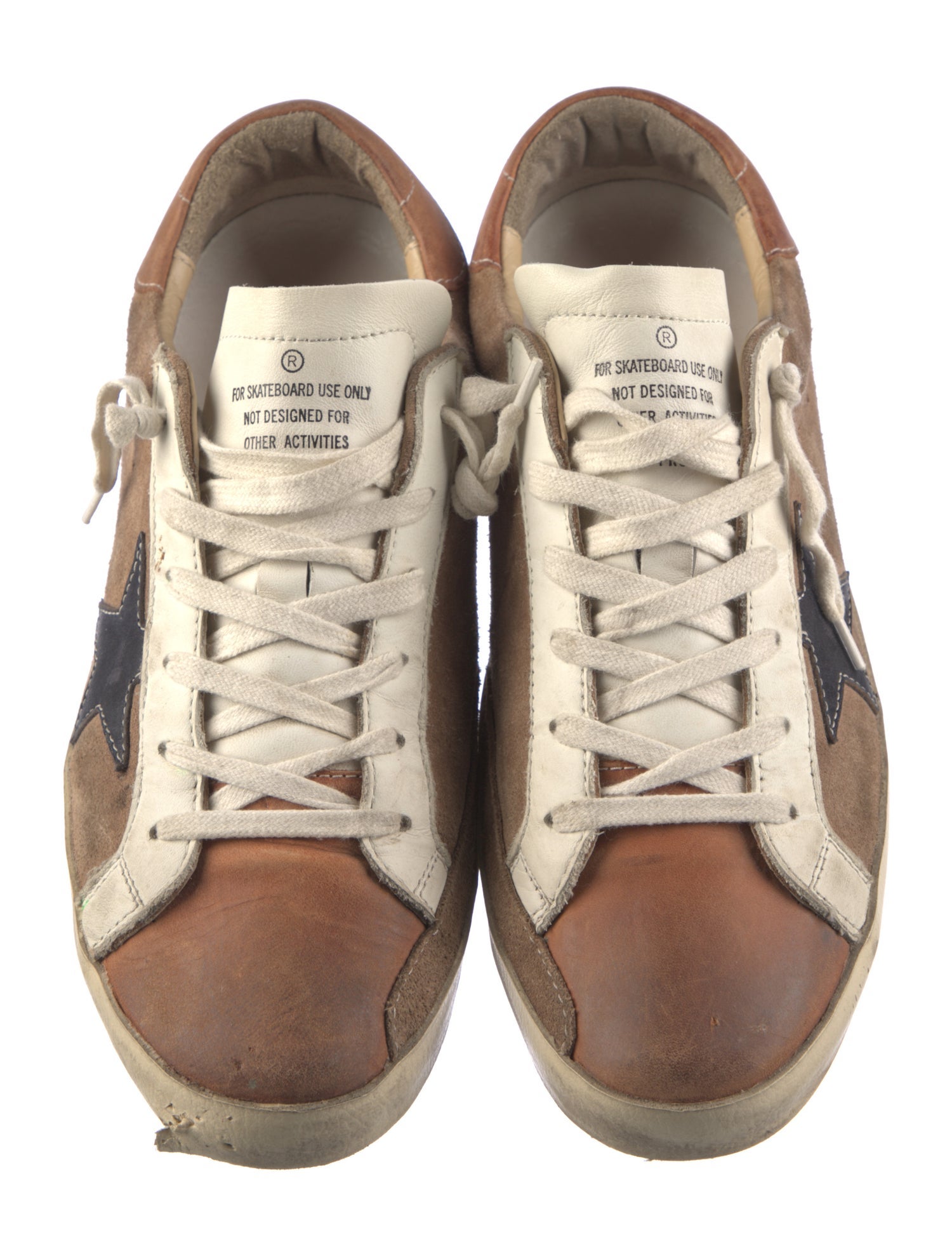 Golden Goose Suede Distressed Accents Sneakers