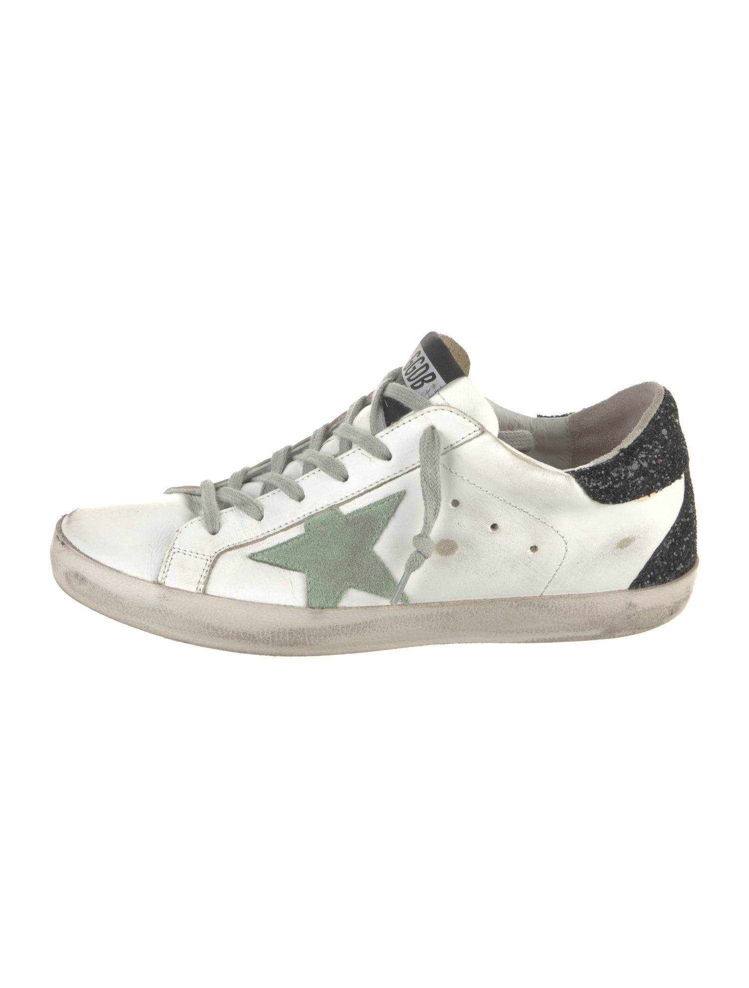 Golden Goose Leather Printed Sneakers
