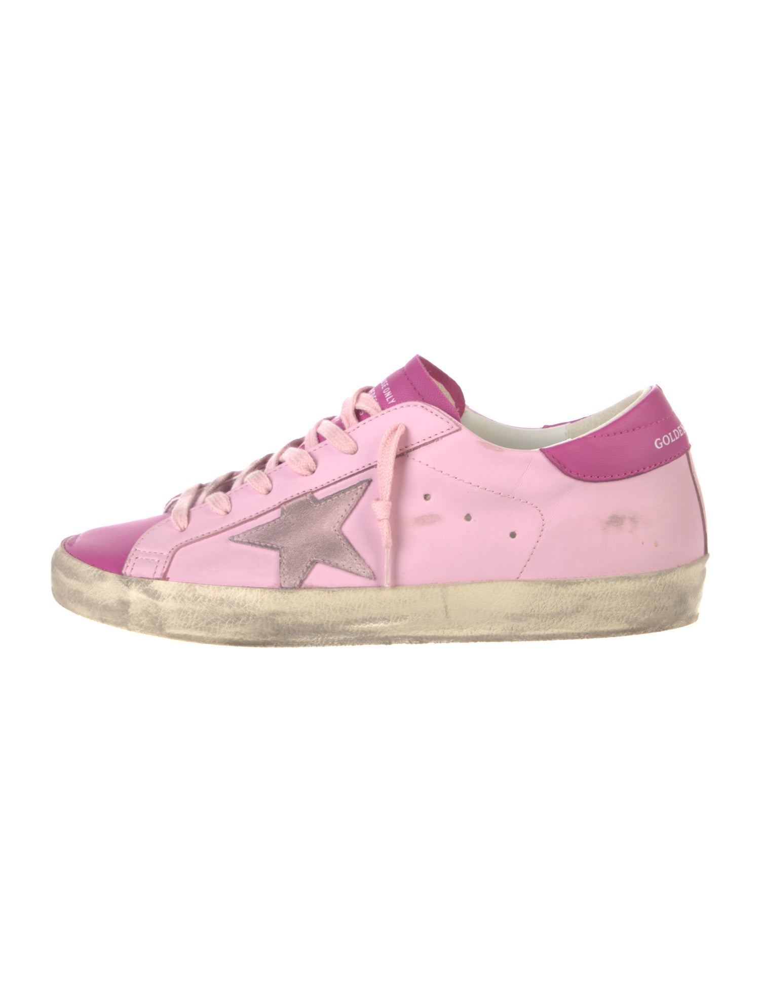 Golden Goose Leather Colorblock Pattern Sneakers