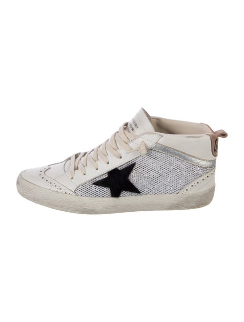 Golden Goose Leather Printed Sneakers