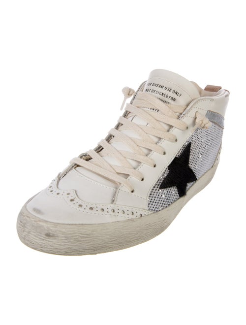 Golden Goose Leather Printed Sneakers
