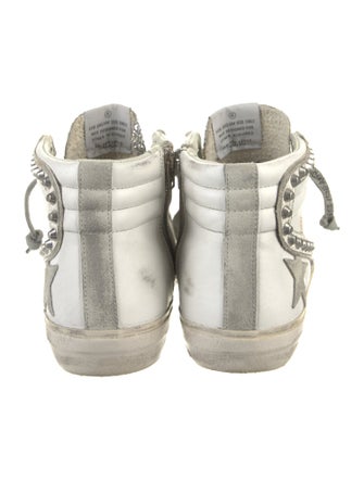 Golden Goose Leather Printed Wedge Sneakers