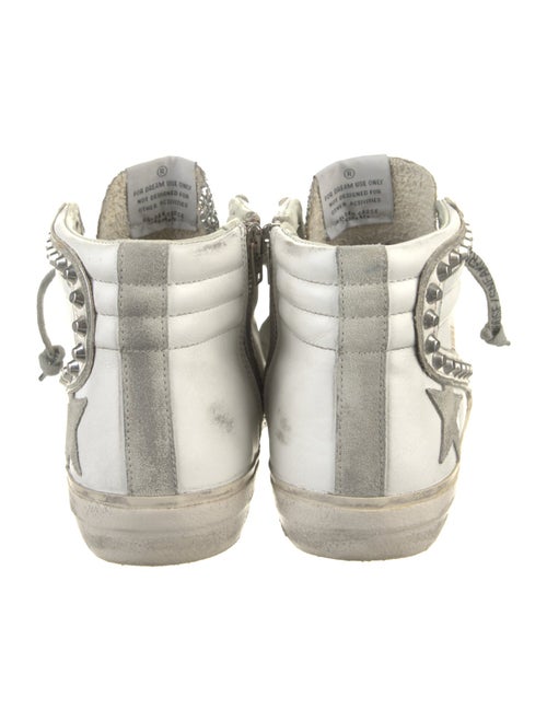 Golden Goose Leather Printed Wedge Sneakers