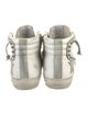 Golden Goose Leather Printed Wedge Sneakers