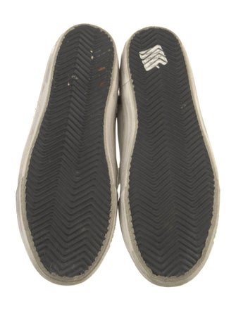 Golden Goose Leather Printed Wedge Sneakers