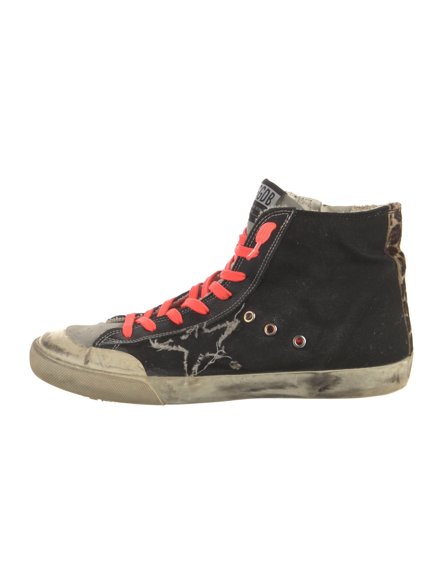Golden Goose Colorblock Pattern Distressed Accents Sneakers