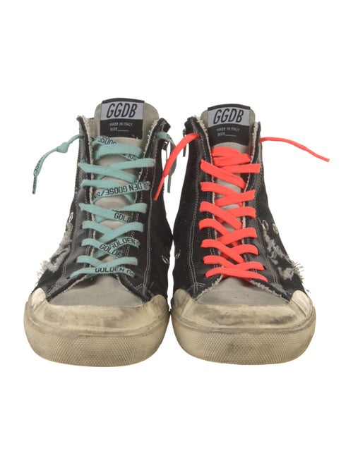 Golden Goose Colorblock Pattern Distressed Accents Sneakers