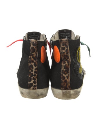 Golden Goose Colorblock Pattern Distressed Accents Sneakers