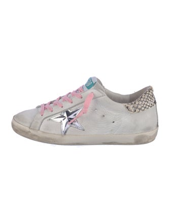 Golden Goose Leather Distressed Accents Sneakers