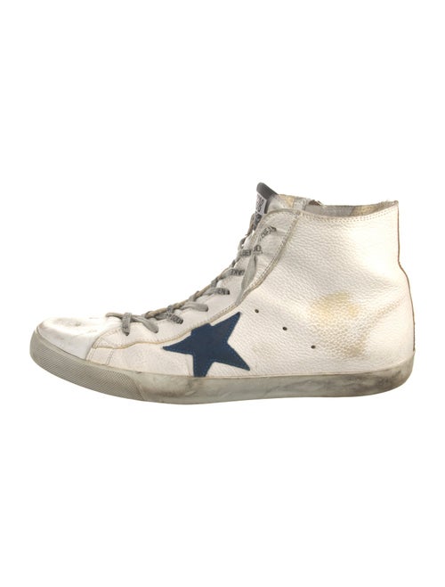Golden Goose Leather Graphic Print Sneakers