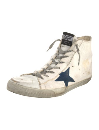 Golden Goose Leather Graphic Print Sneakers