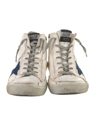 Golden Goose Leather Graphic Print Sneakers