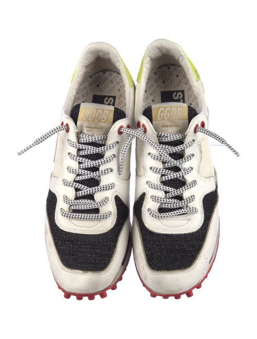 Golden Goose Leather Colorblock Pattern Sneakers