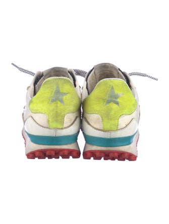 Golden Goose Leather Colorblock Pattern Sneakers