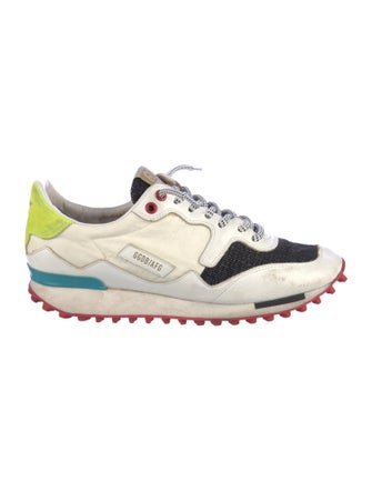 Golden Goose Leather Colorblock Pattern Sneakers