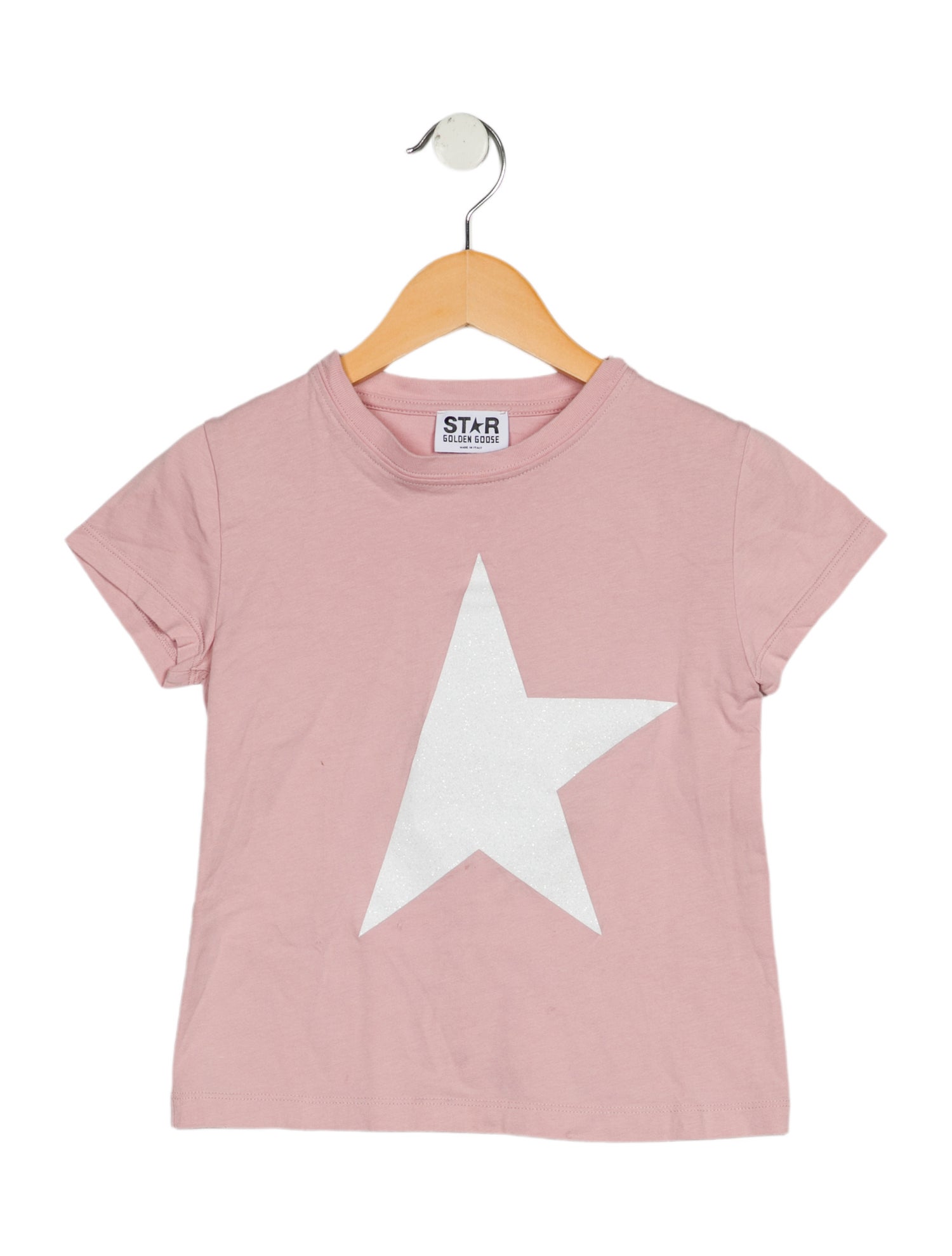 Golden Goose toddler girls; pink and white t-shirt