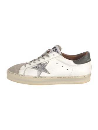 Golden Goose Leather Colorblock Pattern Sneakers