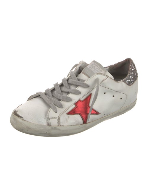 Golden Goose Leather Printed Sneakers