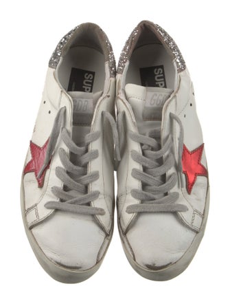 Golden Goose Leather Printed Sneakers