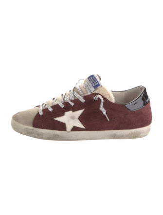 Golden Goose Suede Colorblock Pattern Sneakers