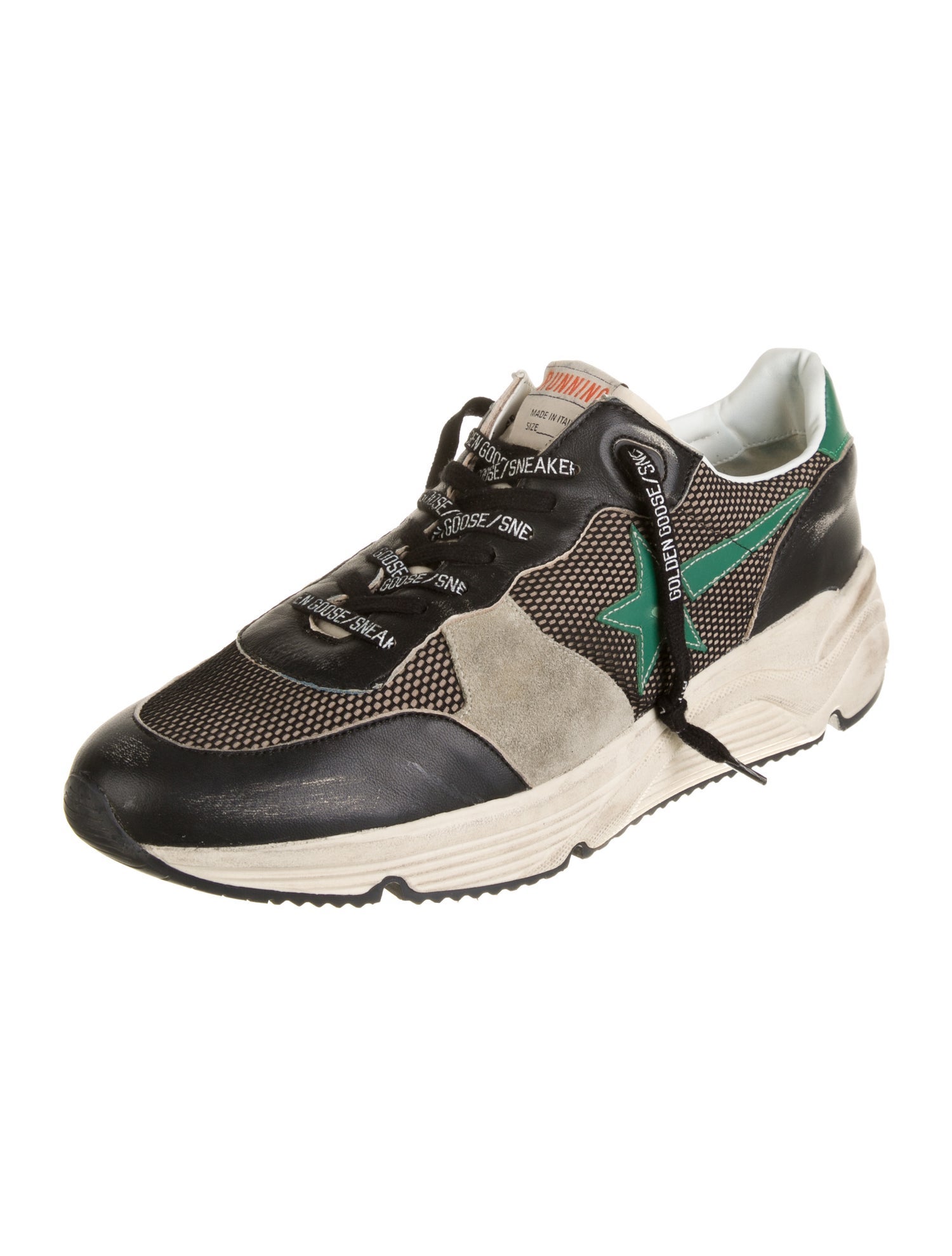 Golden Goose Leather Printed Athletic Sneakers