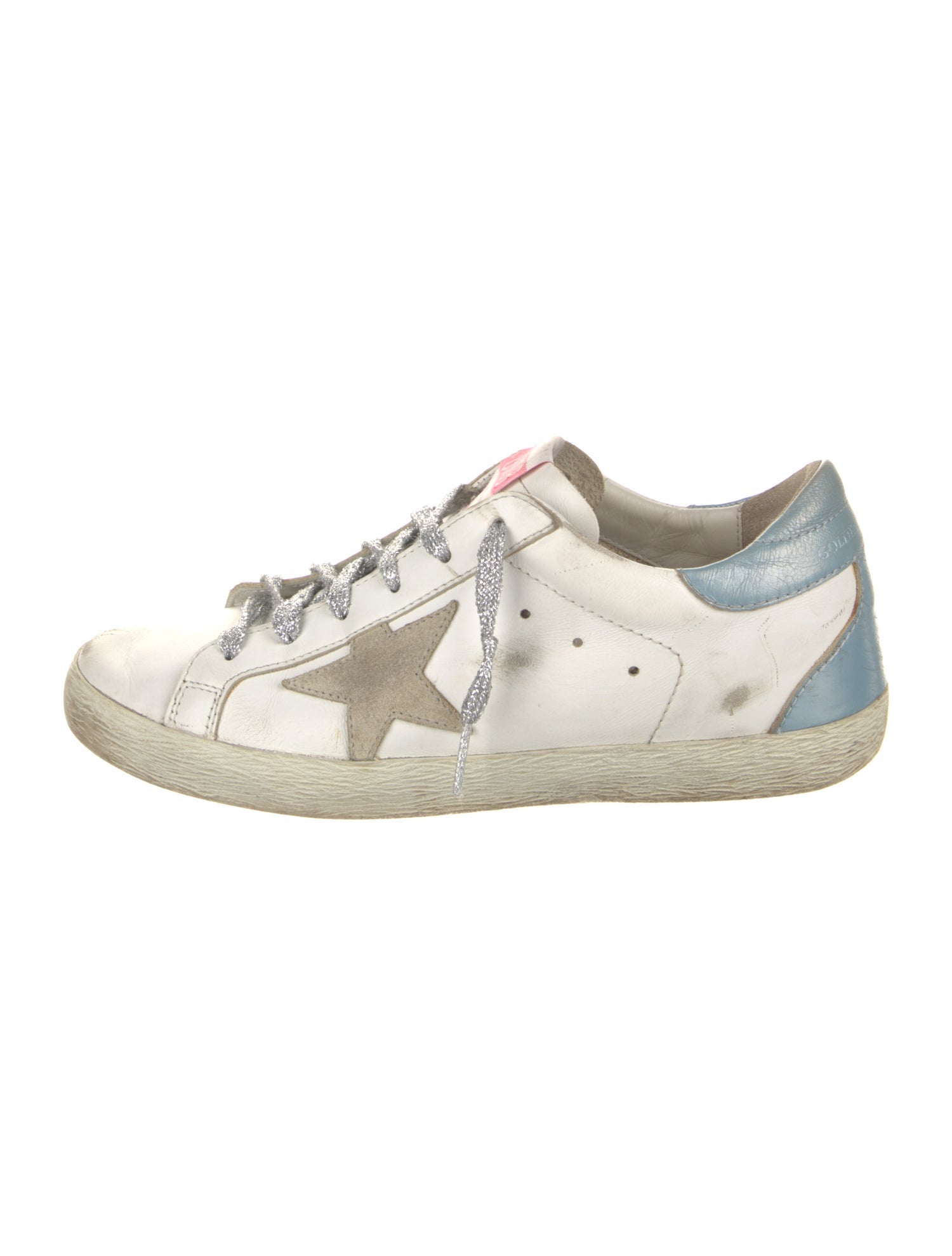 Golden Goose Leather Printed Sneakers