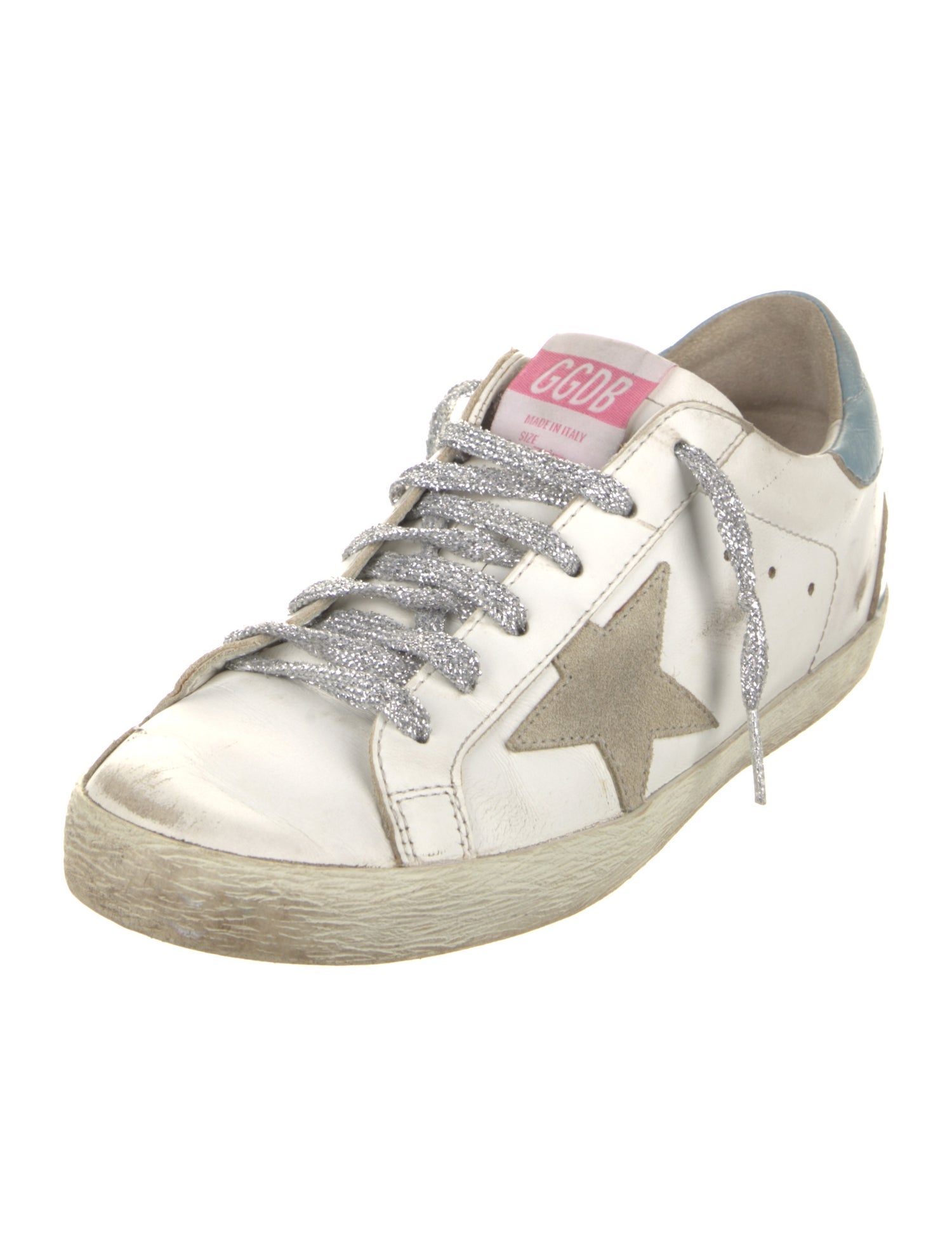 Golden Goose Leather Printed Sneakers