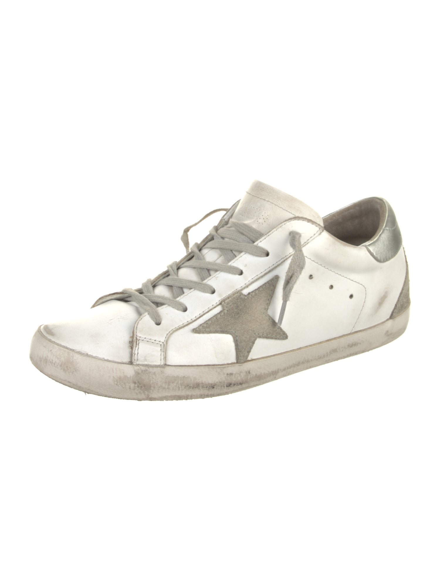 Golden Goose Leather Printed Sneakers