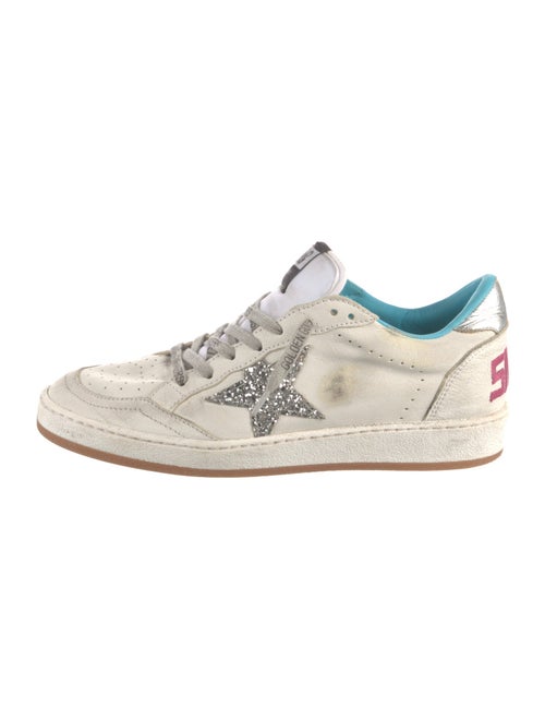 Golden Goose Leather Printed Sneakers