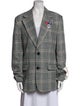 Golden Goose Virgin Wool Plaid Print Blazer