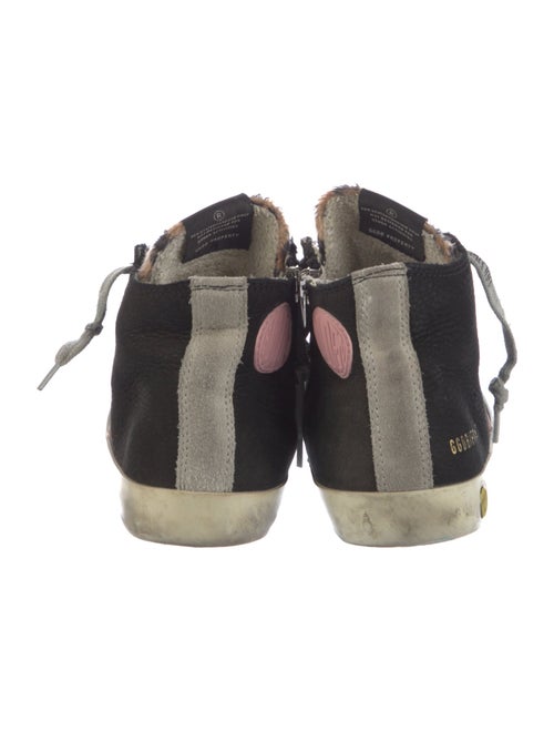 Golden Goose Leather Animal Print Sneakers