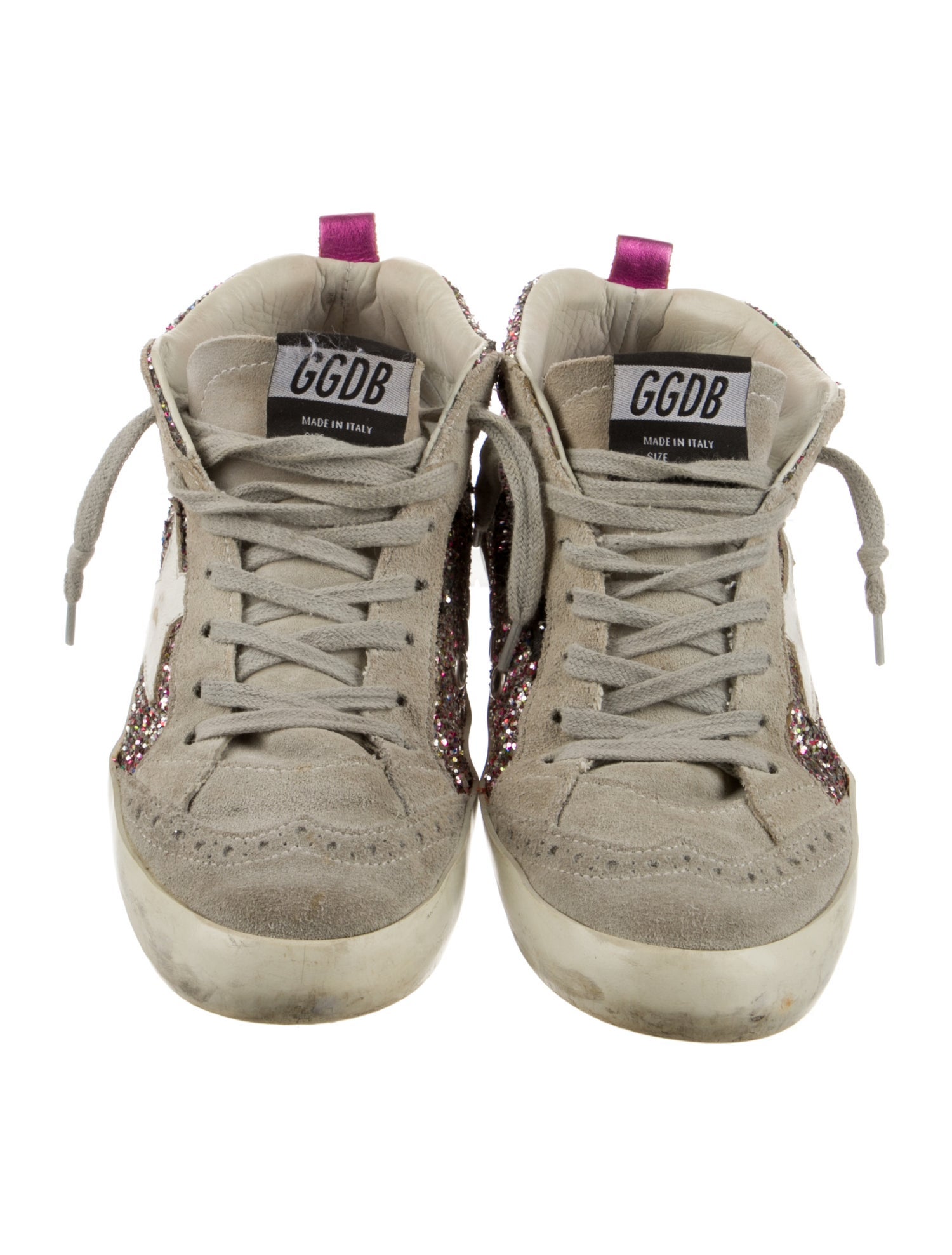 Golden Goose Glitter Colorblock Pattern Sneakers