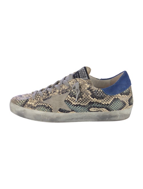 Golden Goose Leather Animal Print Sneakers