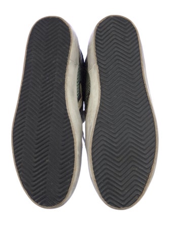 Golden Goose Leather Animal Print Sneakers